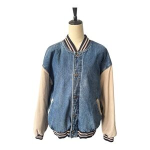 Northwest Territory Blue Denim Varsity Jacket